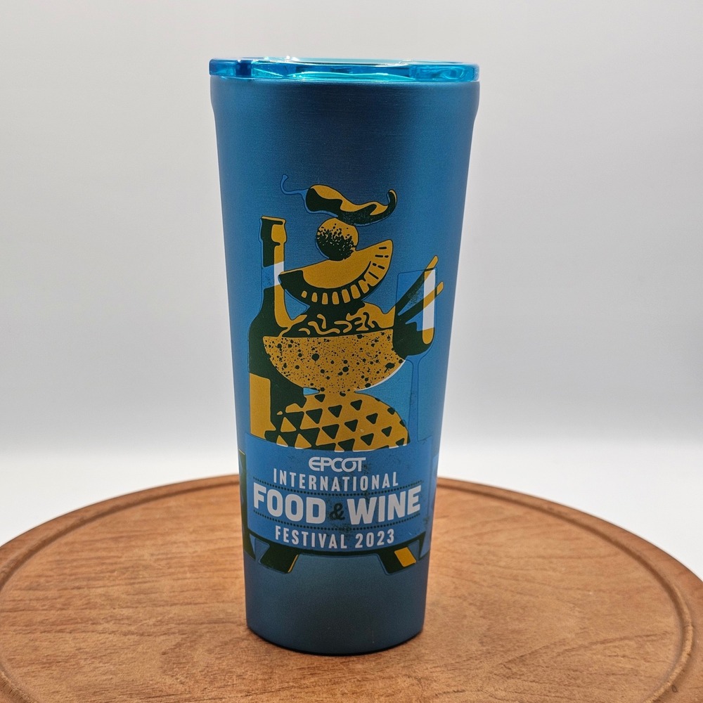 Disney Parks EPCOT Food & Wine Festival 2023 Metallic Corkcicle Tumbler Cup $50
